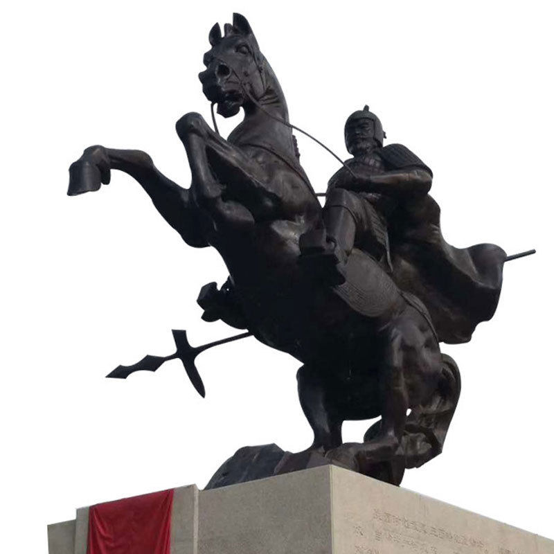 广场大型人骑马雕塑批发古代将军骑马铜像3456米铜人摆件生产厂