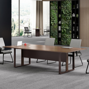 办公家具大型会议桌长条桌简约现代会议桌长方形培训桌2.4米桌