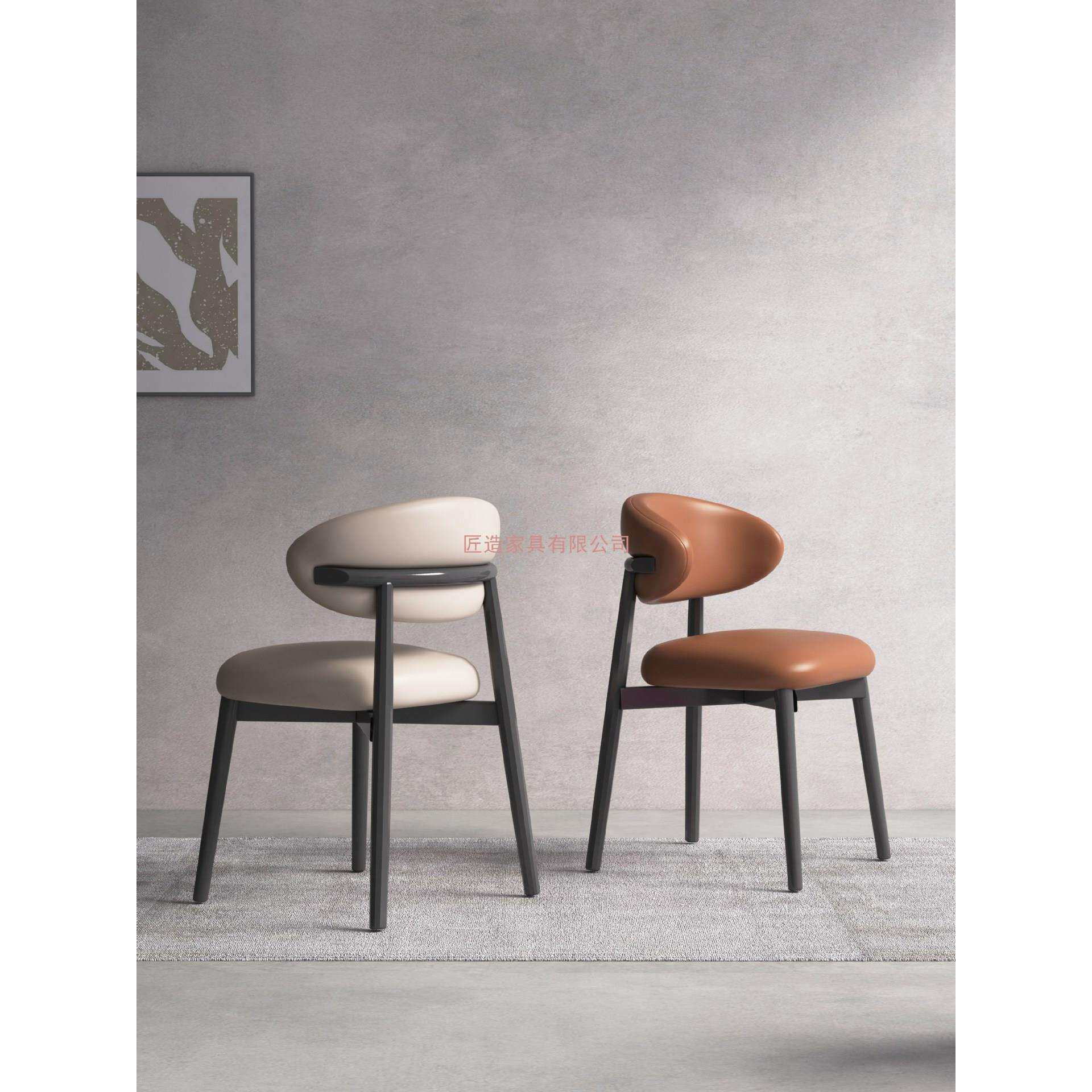 餐椅家用轻奢高级感客厅茶桌椅餐厅黑色凳子2026新款靠背餐桌椅子