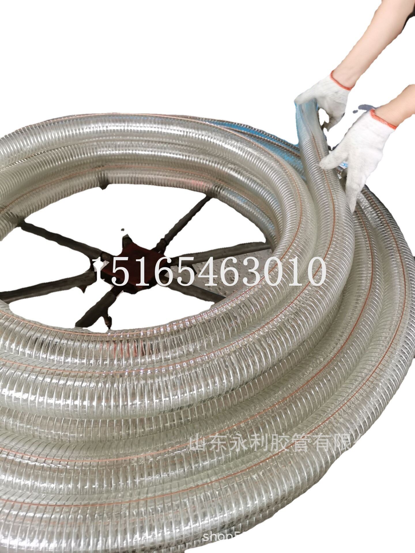 汽油机水泵进水管钢丝管耐腐蚀性2寸3寸4寸抽水机抗冻PVC透明软管