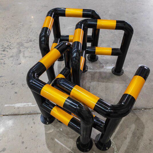 加厚U型护栏车间防撞栏杆停车位防护道路隔离桩货架立柱防护装置