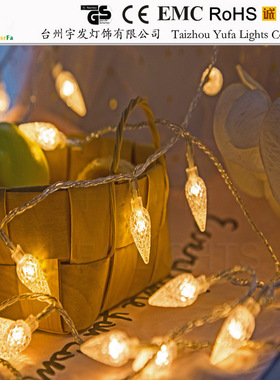 GS低压灯串 UL低压灯串 31V 室外 100灯 C6草莓灯串 LED灯串