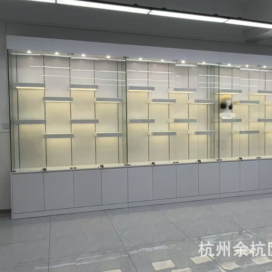 杭州展柜厂杭州玻璃展柜生产制作杭州各种店铺设计装修展示柜制作