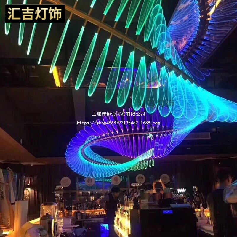 酒吧氛围灯酒店KTV装饰吊灯吧台灯餐厅灯清吧艺术七彩led变色灯定