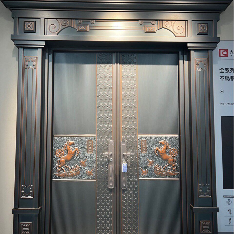 铝艺大门-庭院大门-电动平移大门-防盗大型工业推拉门-铜门-仿铜