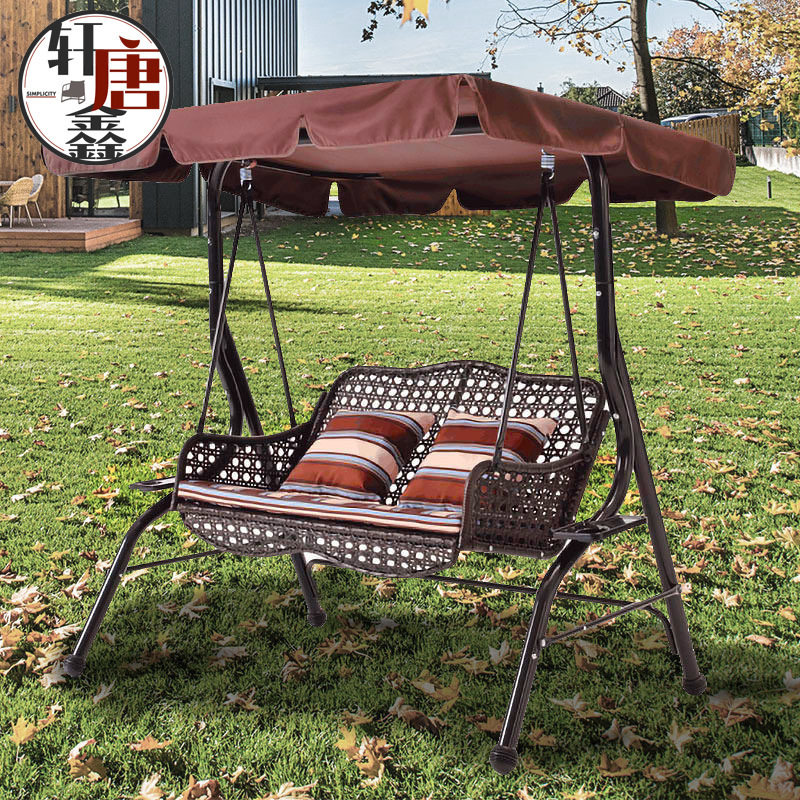 户外秋千 双人摇椅 吊篮室外庭院阳台家用吊椅铁艺摇椅秋千椅吊床