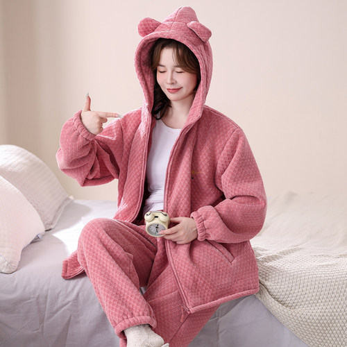 轩内美特大码冬季280斤睡衣