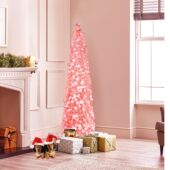 2025跨境新品 1.5米毛条圣诞树可伸缩折叠圣诞装 饰树pvc茜草摆件树