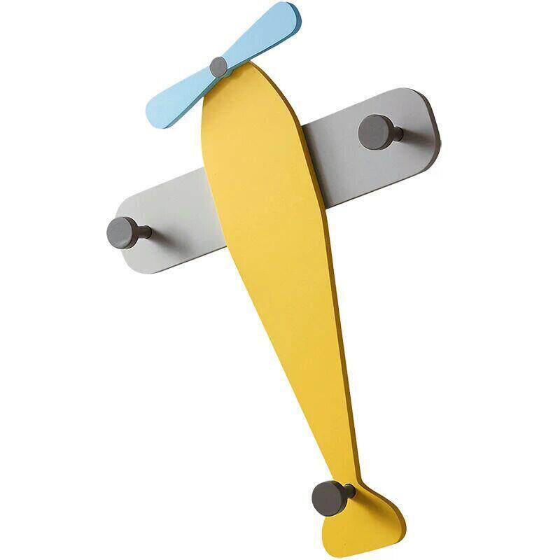 创意儿童房飞机装饰挂钩男孩个性壁饰卧室房门排钩时尚带钩可挂物