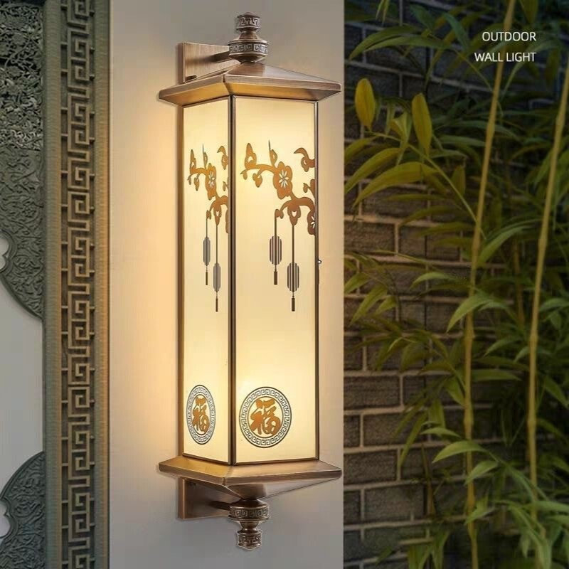 新中式太阳能壁灯户外防水庭院