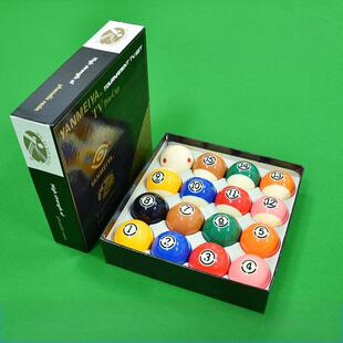 中式黑八水晶台球子美式十六彩标准大号台球水晶TV台球子现货批发