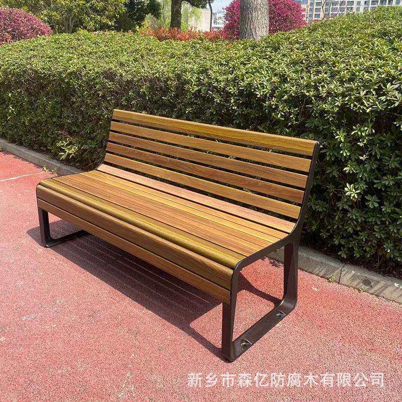 椅铸铁实木塑木长椅室外休闲庭院别墅座椅铸铝长凳子木椅户外庭院