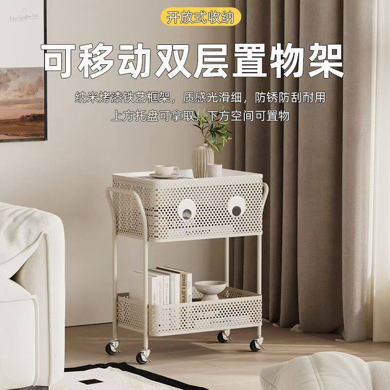 移动沙发边几轻奢高级感多功能茶几小桌子边桌客厅创意置物架推车
