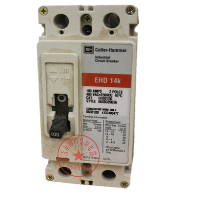 Cutler Hammer塑壳断路器 EHD2100 100A EHD 14K
