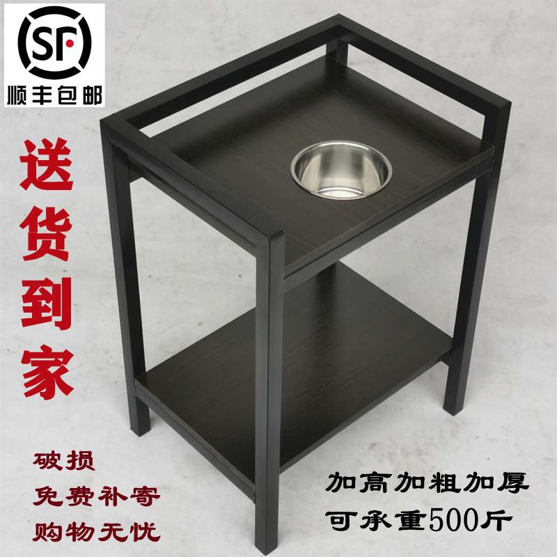 钢木双层大桌面麻将机茶几