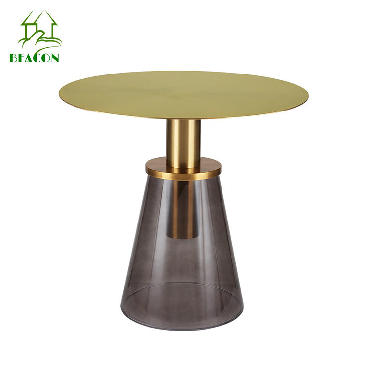 简约现代时尚创意透明insl玻璃茶几边几角几客厅个性金属玻璃茶几