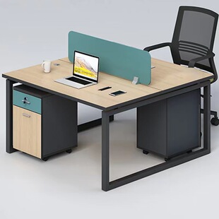 办公桌员工位职员办公桌椅组合2人位工作位简约现代办公室电脑桌