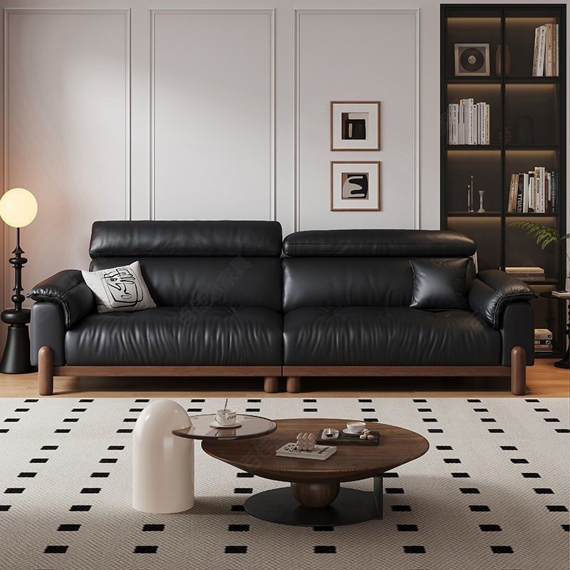 法式复古头层牛皮小户型沙发