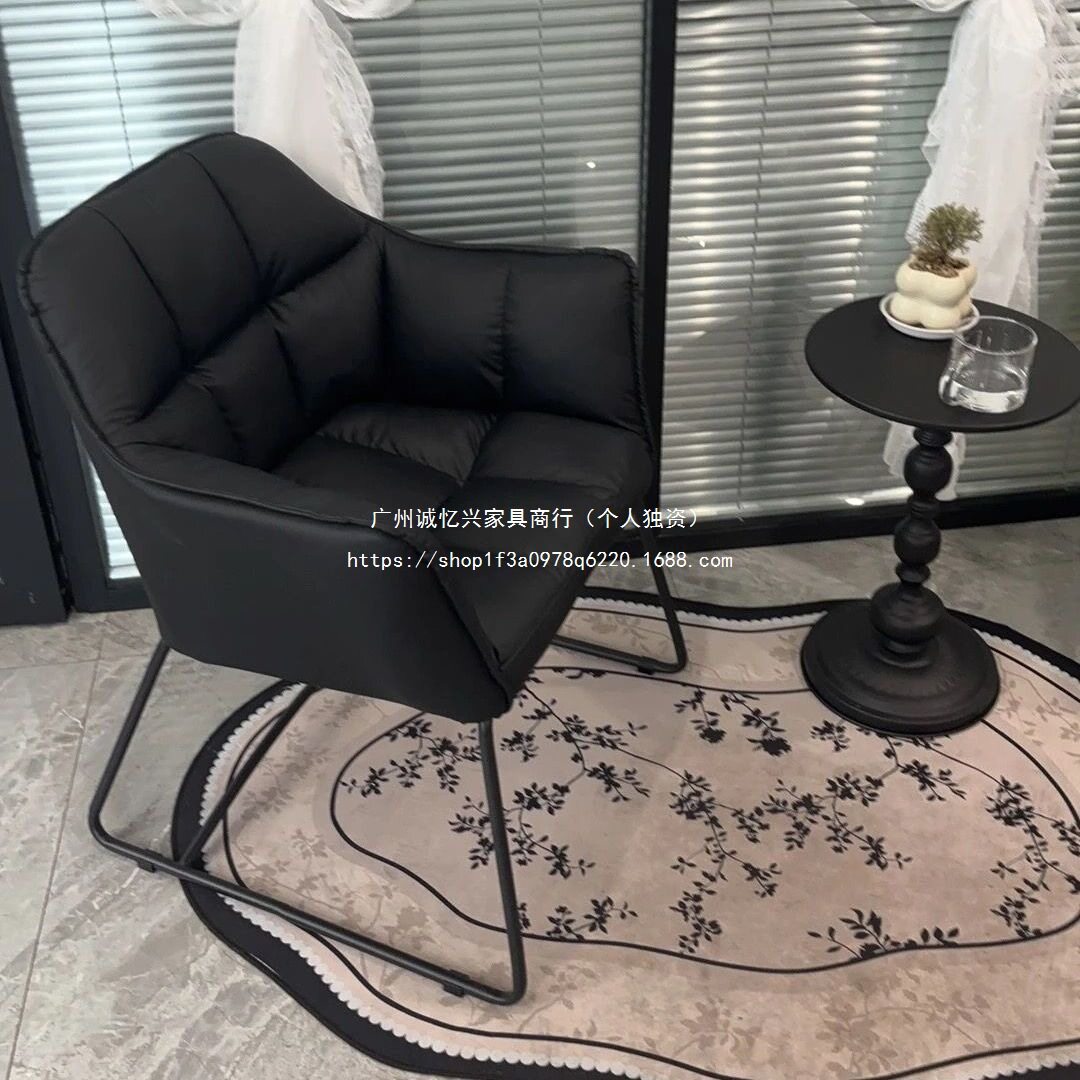 现代ins简约美甲椅卧室休闲网红北欧轻奢单人化妆沙发椅