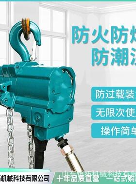 气动葫芦带气动行走小车链条防爆起重葫芦30T挂钩式气动葫芦