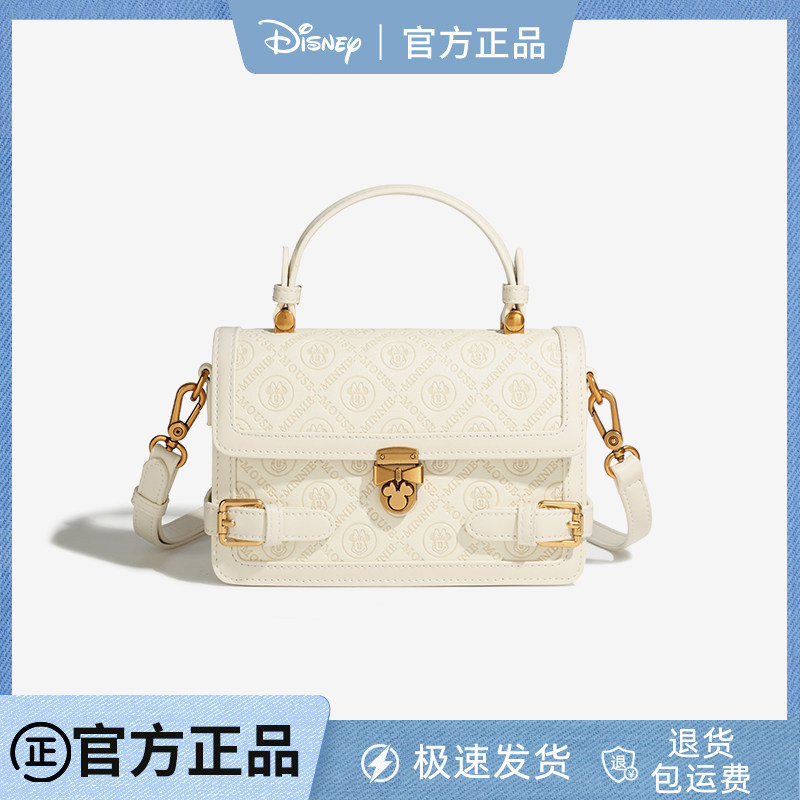 Disney迪士尼正品米妮小方包女2026春夏新款轻奢高级感手提斜挎包