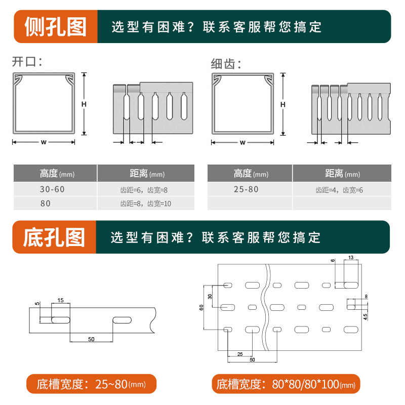 pvc线槽明装塑料阻燃灰色配电箱电柜细齿行线槽走线槽方U型配线槽
