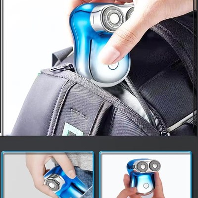 新款小钢炮剃须刀电动男士迷你刮胡刀口袋便携小巧胡子刀全身水洗