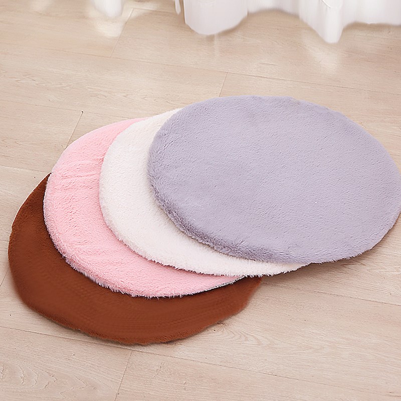 猫咪垫子圆形睡觉用狗狗圆垫猫窝毛绒垫冬季保暖宠物地垫防滑