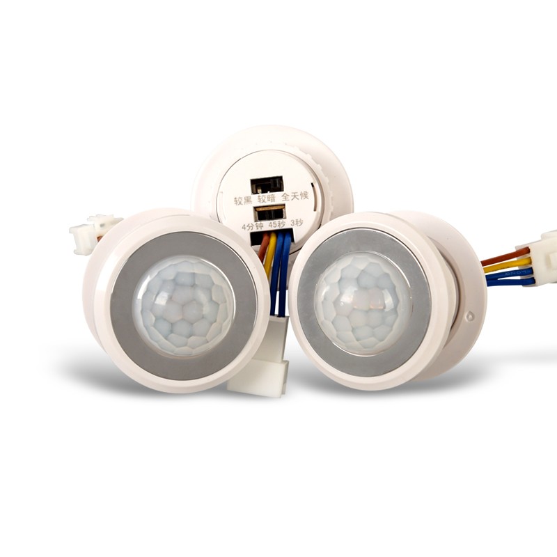 红外人体感应开关220嵌入探头智能家居延时可调自动楼道灯led光控