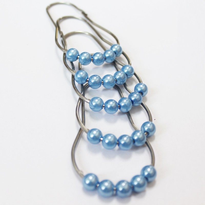 新品艺术挂环装饰挂钩蓝色滚珠浴帘环浴室不锈钢环金属窗帘活扣环,家庭/个人清洁工具,浴帘配件,淘宝优惠券,粉丝福利购,淘宝优惠卷