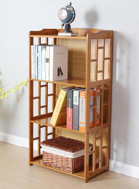 组楠RXJ竹简多易书架简约置物架落地层书柜柜客厅实木合收纳储物