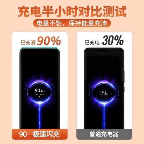o适用小米/红米数据90W线690W极速闪充曜芝原装k80700pr快充线红米Turbo43快充小米1715141312Pro闪充2米