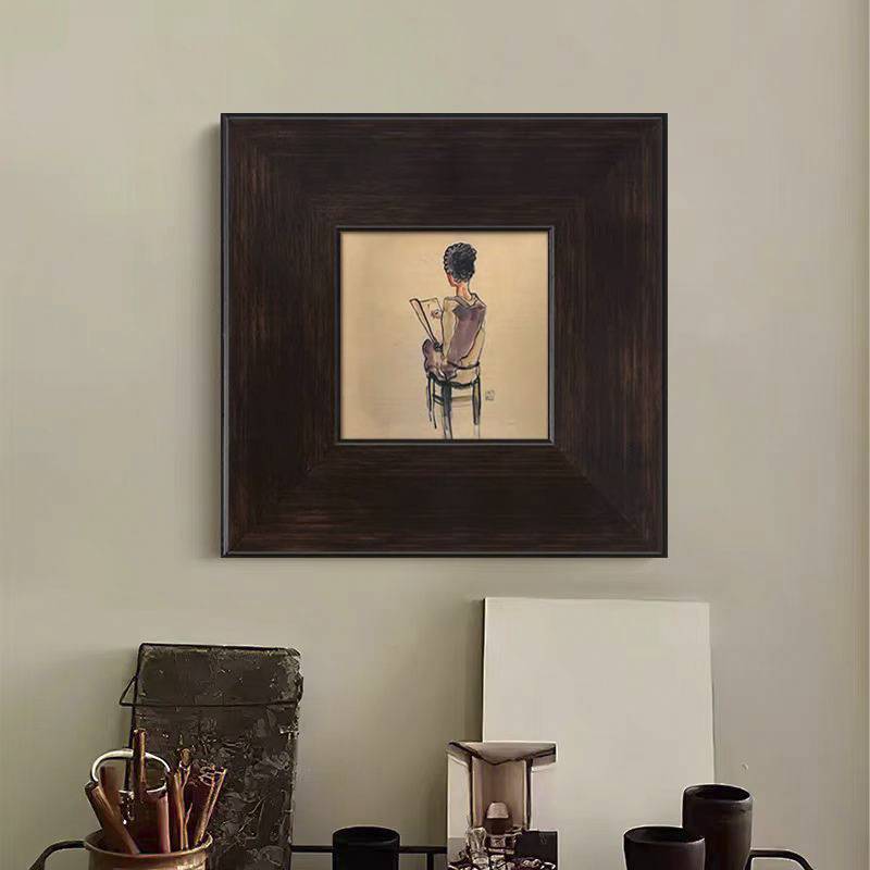 《格调》法式复古餐厅组合装饰画中古风抽象人物客厅挂画小众壁画图片