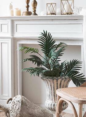 法式复BXQ古实木炉装饰柜式欧黑白色假壁炉置物架民美宿摄影壁道