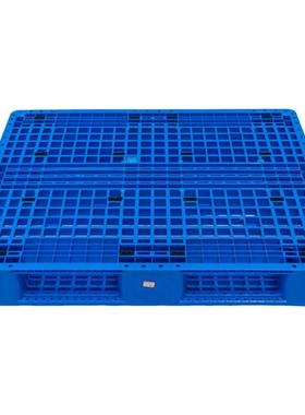 湖料南蓝色字网格田塑托盘仓库货架平板防潮垫板方仓WQM形托盘厂