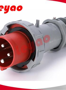 业插头防水P防尘防雨插头64024工P63AI67四明装CYM380V工业孔插头
