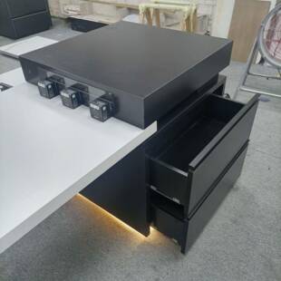 板岩台面中岛台餐桌一体家用台倒台放极简LJO开式厨房黑吧白新款