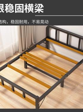 折叠床单舍办公室午宿休SSQ成人折叠铁可床无异人响出租屋静音设