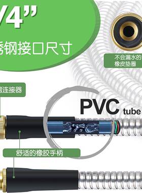 厂家直供不锈钢花园橡胶软洗管套65434双喷头便捷打易理车水管