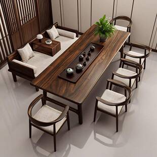 南美实胡桃木QLS罗汉床茶桌椅组合室家茶几新中用式茶桌办公木泡