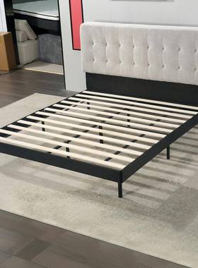 热式销意极人简格子床简轻奢现代约网红设计JWP师款高脚齐边双床