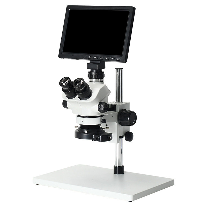 7-50倍连续变倍三目体式显微镜带显示屏手机主板维修一体式显微镜