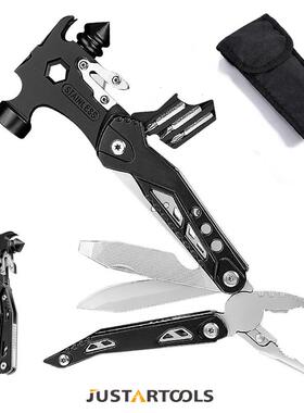 户外多功破IET窗折工具锤能钳便携车载生野营叠多用应急逃求X20