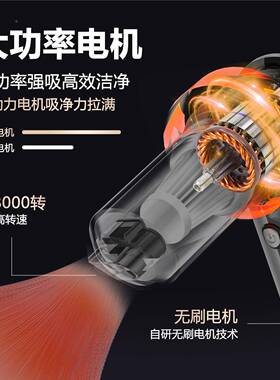 新款多功吸尘器车吸用家用真空力7932000P能a吹力1000000转无刷电