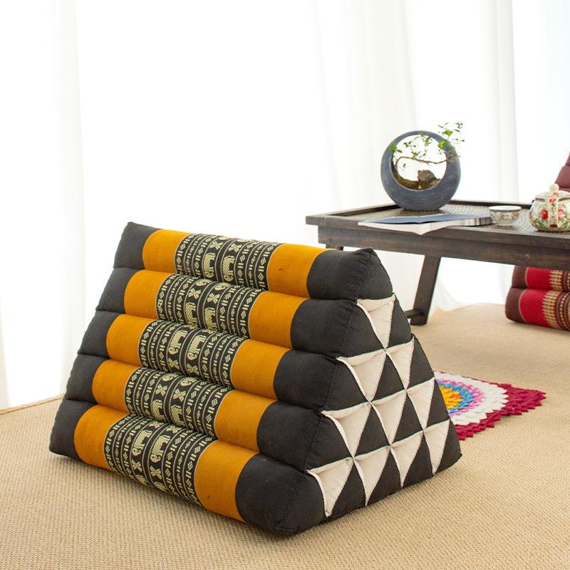 榻三角背泰靠垫护腰部支撑不塌陷国木棉久坐飘窗懒SMG人半榻躺靠