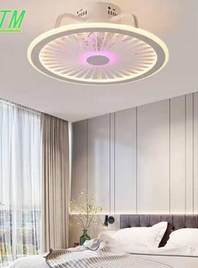 LE色D卧卧吸顶风扇灯45948室客厅餐厅吊扇灯无极调光调室灯