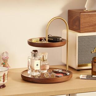 黑桃托盘干果蛋糕盘客厅水果点心盘欧式层双纳果盘GRR木质收胡架