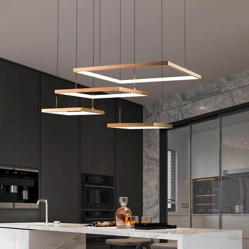 古代镇全屋形吊灯方方框灯具套餐装饰合组现BGZ简约轻奢设计师