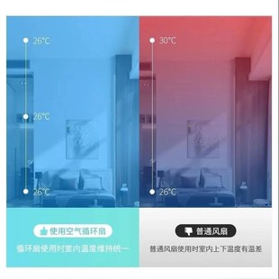 涡轮增压款 空气循环冷风扇台式 家用节能静音快速降温摇头风扇
