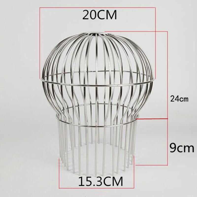 网球形管帽DN50/75/110/160管道屋顶下水口过滤网防堵罩雨水斗200